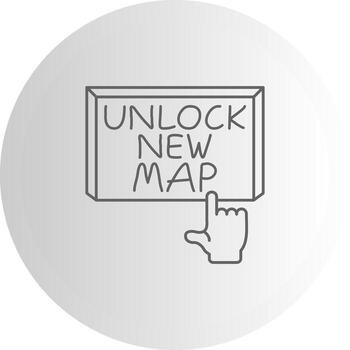 Unlock New Map Display Optimized Graphic Asset vector