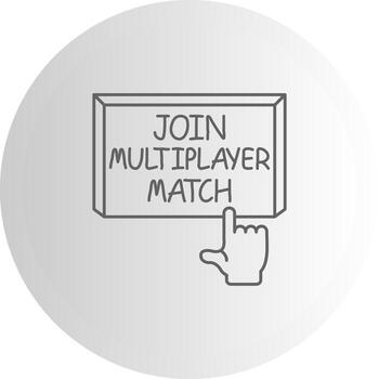 unirse multijugador partido escalable Arte formar gráfico vector
