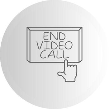 End Call Wireframe Graphic Object Layout vector