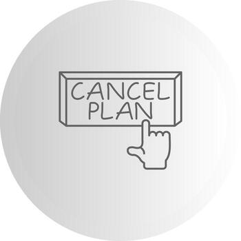 Cancel Plan Display Optimized Graphic Asset vector