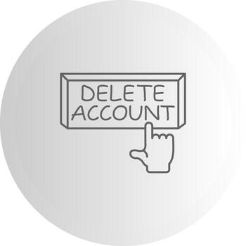 Delete Account Modular Interface Graphic Asset vector