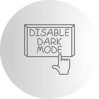 Disable Dark Mode Mobile UI Mark Design vector