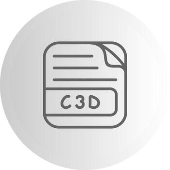 C3D File App Focused Design Graphic vector