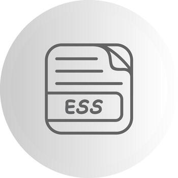 ESS File Custom Line Graphic Illustration vector