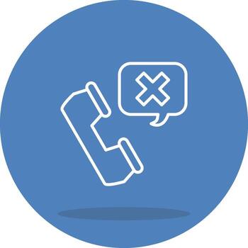 Call Rejected Compact Minimal Graphic Layout vector