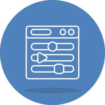 Web Slider Tool Structured Flat Design vector