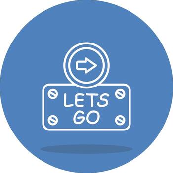 Lets Go Focused UI Graphic Element vector