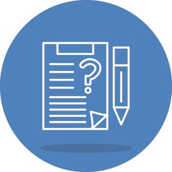 pregunta papel único ui gráfico representación vector