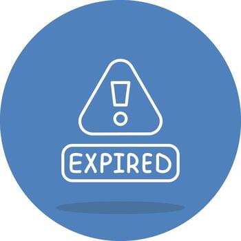 Expired Distinctive Visual Graphic Symbol vector