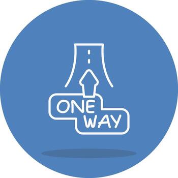 One Way Clear Modern Graphic Object vector