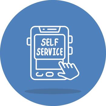Self Service Phone Custom UX Graphic Asset vector