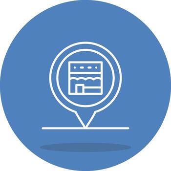 Kaaba Location Professional UI Design Element vector