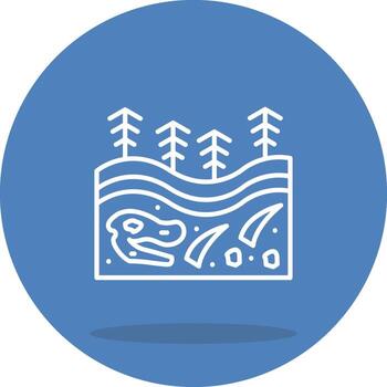 Fossils Underground Sharp Graphic Line Work vector