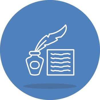 Feather Quill Pen Abstract User Interface Design vector