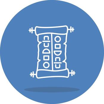 jeroglífico Desplazarse estilizado plano diseño forma vector