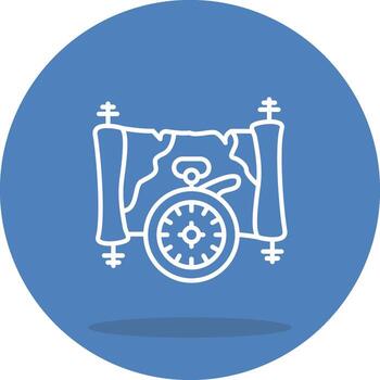 Scroll Map Compass Feature Highlight Symbol vector