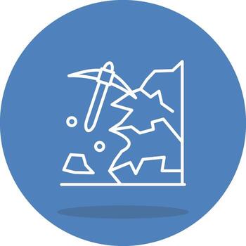 Pickaxe Mining Iconic Graphic Representation vector