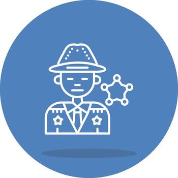 Sheriff Streamlined Web Graphic Design vector