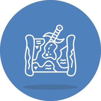 Pirate Adventure Map Balanced UI Design Mark vector