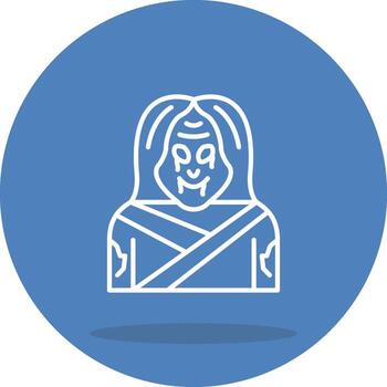 Ghost Woman Optimized Web Graphic Layout vector