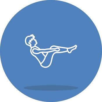 Half Boat Pose Unique UI Graphic Representation vector
