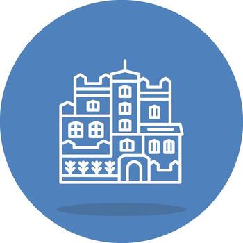 castillo edificio optimizado móvil gráfico diseño vector