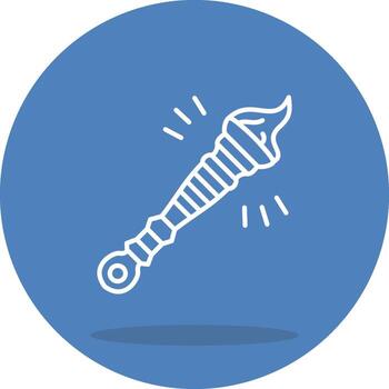 Old Fire Torch Optimized Web Graphic Layout vector