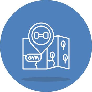 Gym Location Interactive Flat Design Element vector