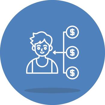 Man Financial Connection Lightweight Digital Graphic File vector