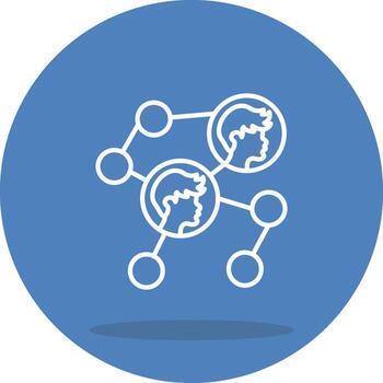 Social Networking Interactive Flat Design Element vector