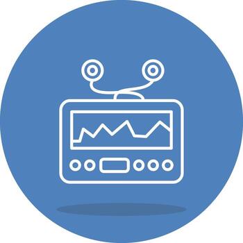 Electrocardiogram Interactive Flat Design Element vector