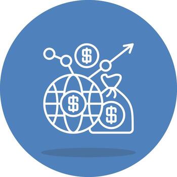 Global Economy Structured Graphic Design Object vector