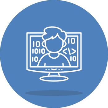 Programmer Abstract Digital Art Symbol vector