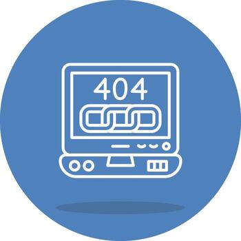 Online Broken Link Custom Flat Design vector