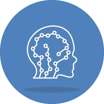 Neural Network Layered Flat Graphic Symbol vector