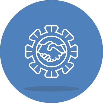 CRM Hand Shake Bold Visual Design Mark vector