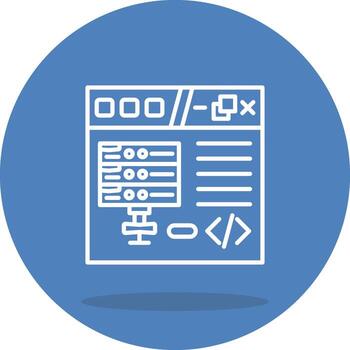 Web Database Coding Concise Design Form vector