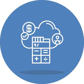Cloud Computing Calculate Graphic Interface Design Layout vector
