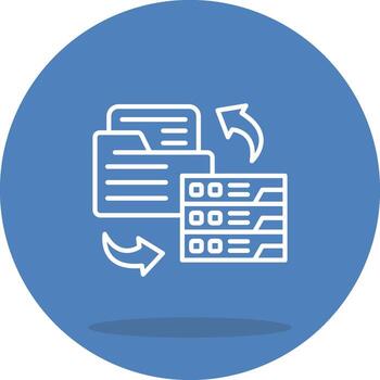 Data Backup Lightweight Digital Graphic File vector