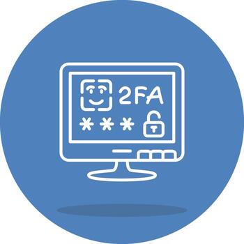 Two Factor Authentication Minimal UI Graphic Asset vector