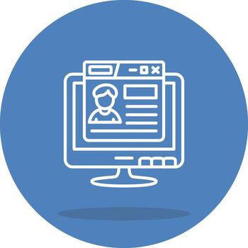 Frontend Elegant Line Art Symbol vector