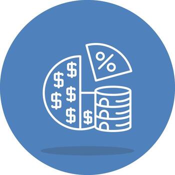 Dividends Dynamic User Interface Graphic vector