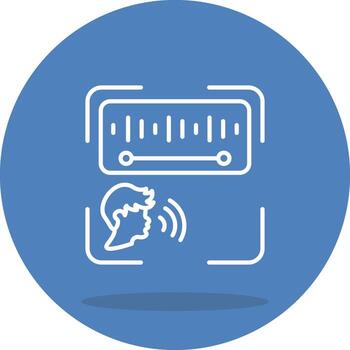 Voice Recognition Unique UI Graphic Representation vector