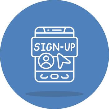 Signup Dynamic User Interface Graphic vector