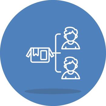 Organization Structure Sharp Line Art Drawing vector