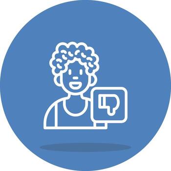 User Dislike Custom Flat Design vector