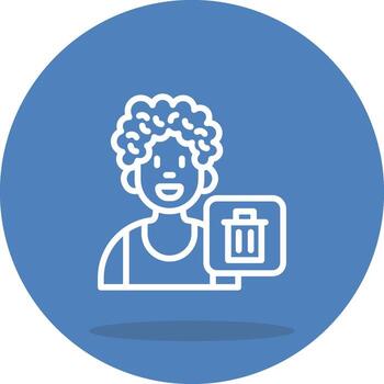 User Garbage Interactive Flat Design Element vector