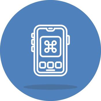 Mobile Command Abstract Digital Art Symbol vector