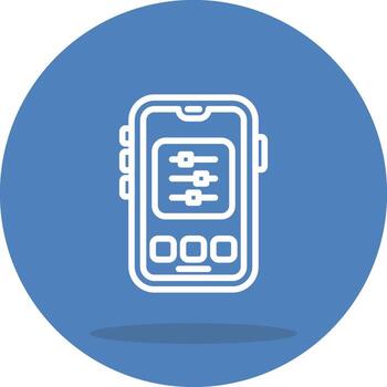 móvil control S elegante digital gráfico objeto vector