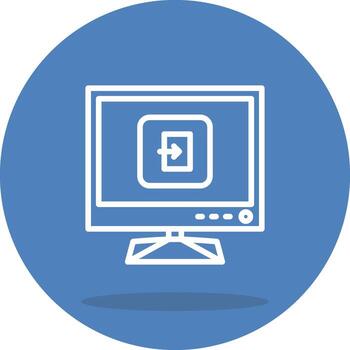 Tv Exit Simplified Visual Graphic Form vector